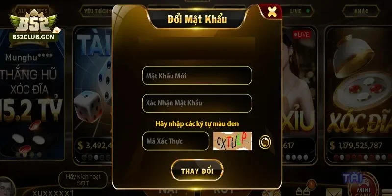 Cách Lấy Lại Mật Khẩu B52 Khi Bị Mất / Quên Thay đổi mật khẩu định kỳ